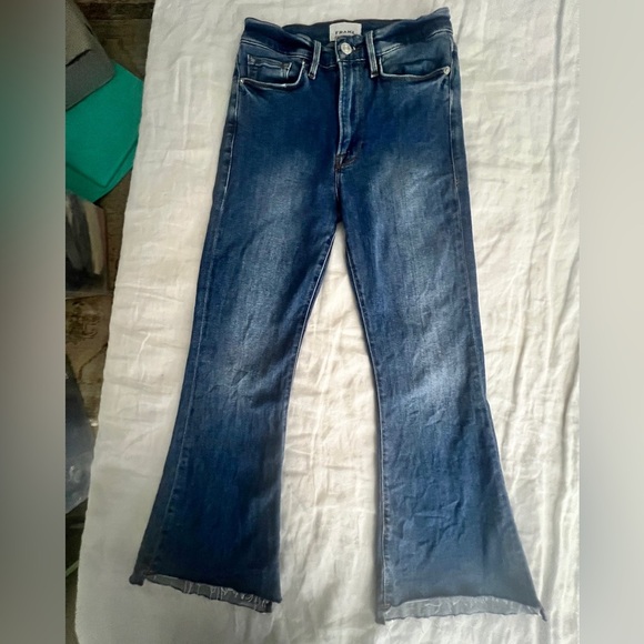 Frame Denim Women's Cropped Blue Jeans- 25 - Picture 3 of 7